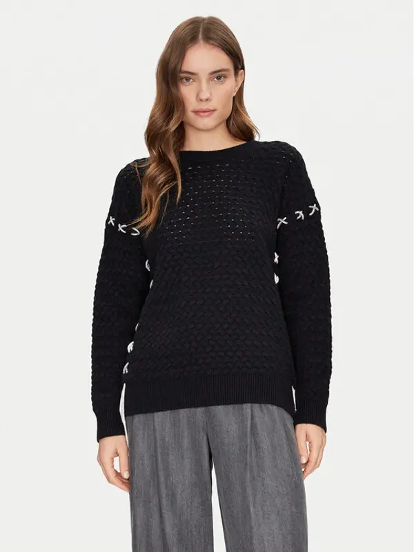 Guess Guess Džemper W5RR13 Z3KY0 Crna Regular Fit