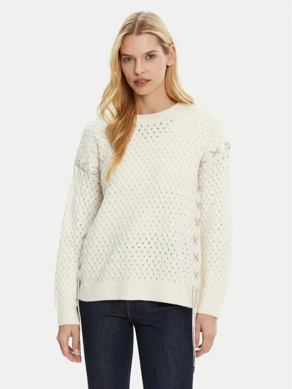 Guess Guess Džemper W5RR13 Z3KY0 Écru Regular Fit