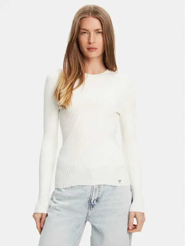 Guess Guess Džemper W5YR08 Z0040 Bijela Regular Fit