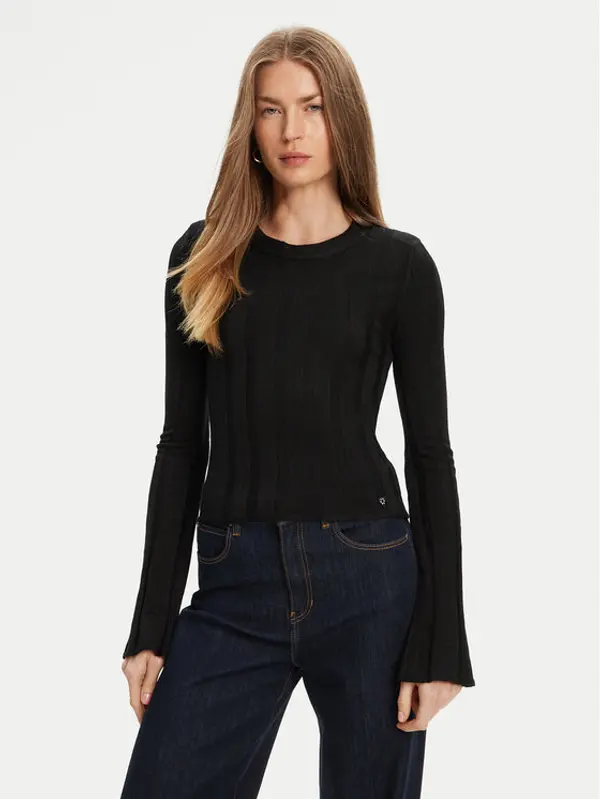 Guess Guess Džemper W5YR13 Z3OT0 Crna Regular Fit