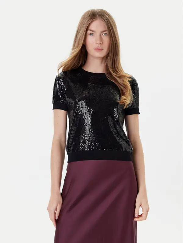 Guess Guess Džemper W5YR21 Z3E70 Crna Regular Fit