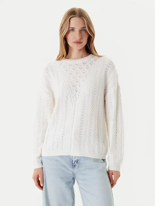 Guess Guess Džemper W5YR56 Z2ZK2 Bijela Regular Fit
