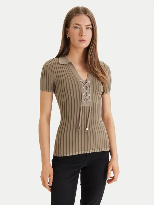 Guess Guess Džemper W6GR09 Z0590 Zelena Regular Fit
