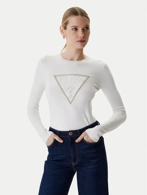 Guess Guess Džemper W6RR49 Z2NQ2 Écru Regular Fit