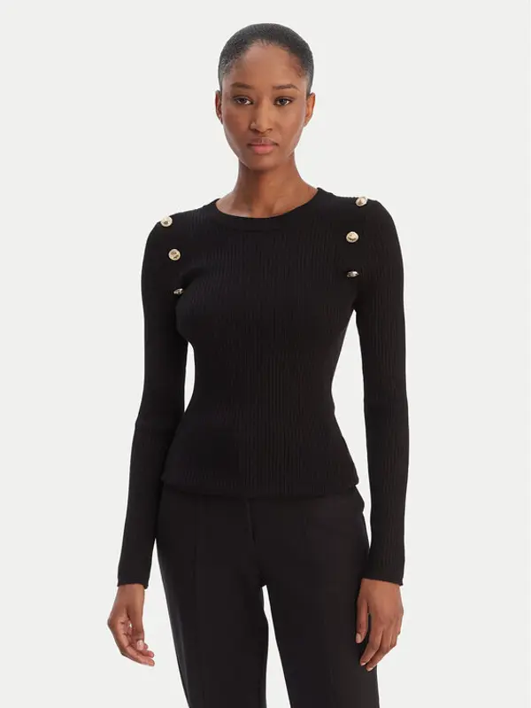 Guess Guess Džemper W6RR58 Z2YK2 Crna Regular Fit