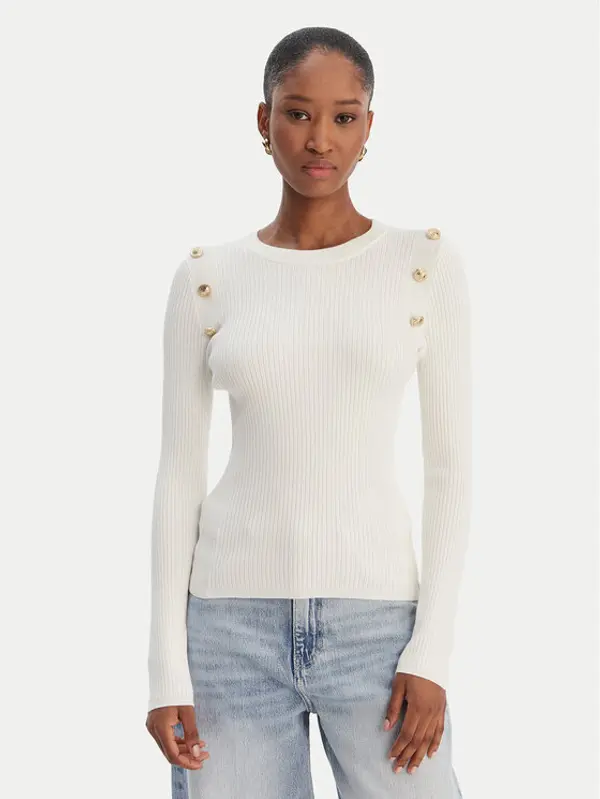 Guess Guess Džemper W6RR58 Z2YK2 Écru Regular Fit