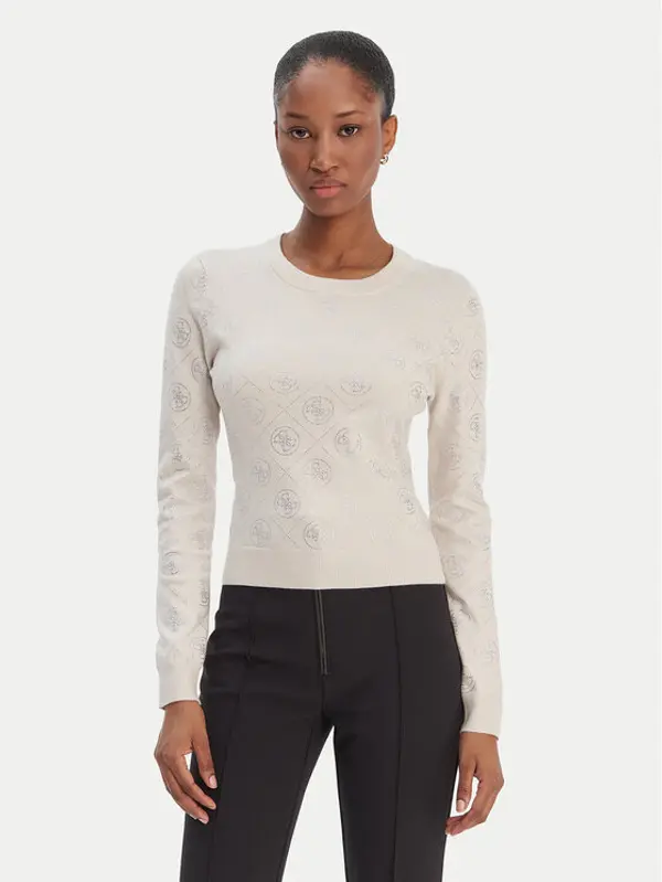 Guess Guess Džemper W6RR66 Z3JD2 Bež Regular Fit