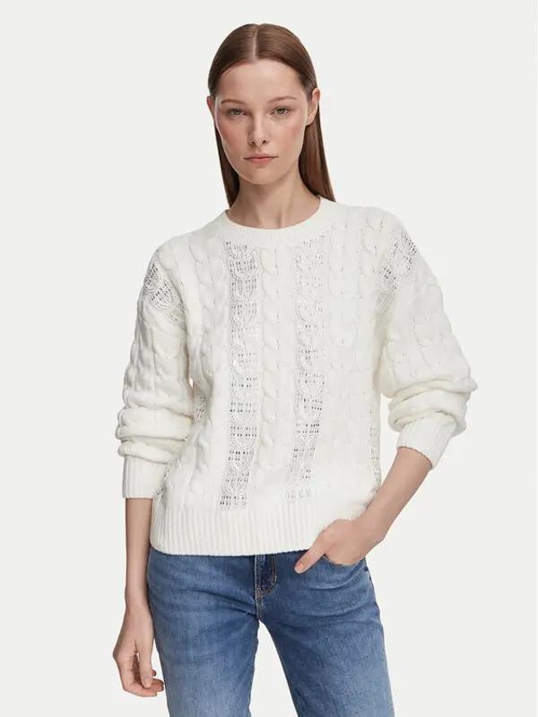 Guess Guess Džemper W6YR21 Z0965 Bijela Regular Fit