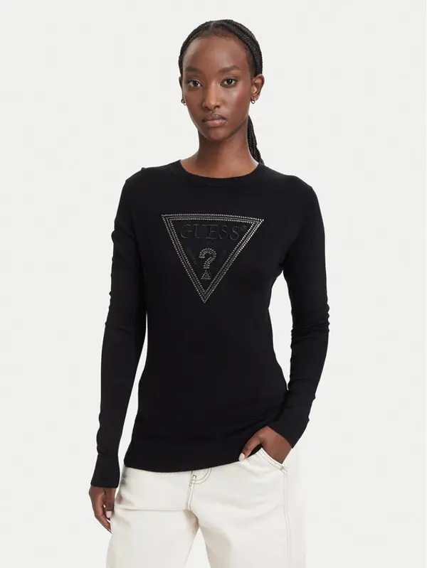 Guess Guess Džemper W6YR28 Z0976 Crna Regular Fit