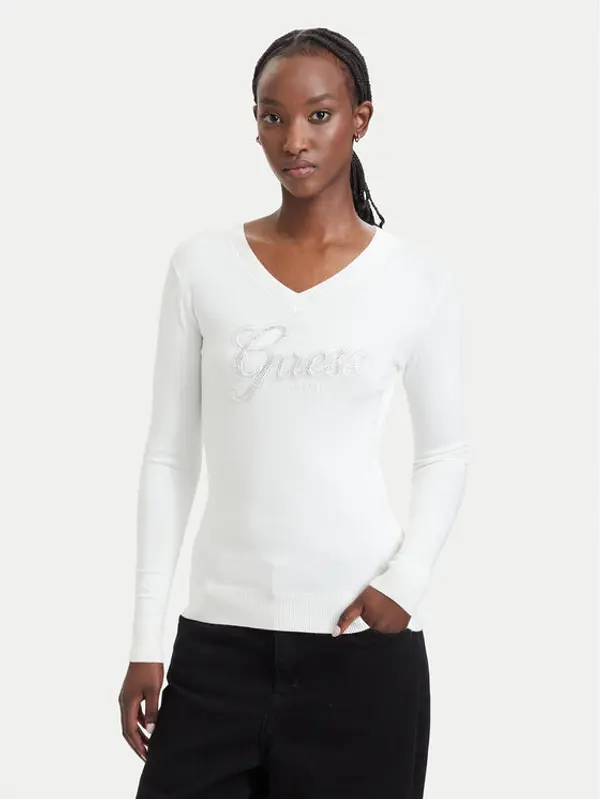Guess Guess Džemper W6YR29 Z0977 Krem Regular Fit