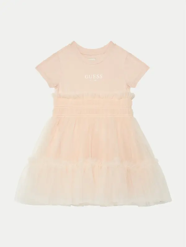 Guess Guess Elegantna haljina K5RK14 K6YW0 Koraljna Regular Fit