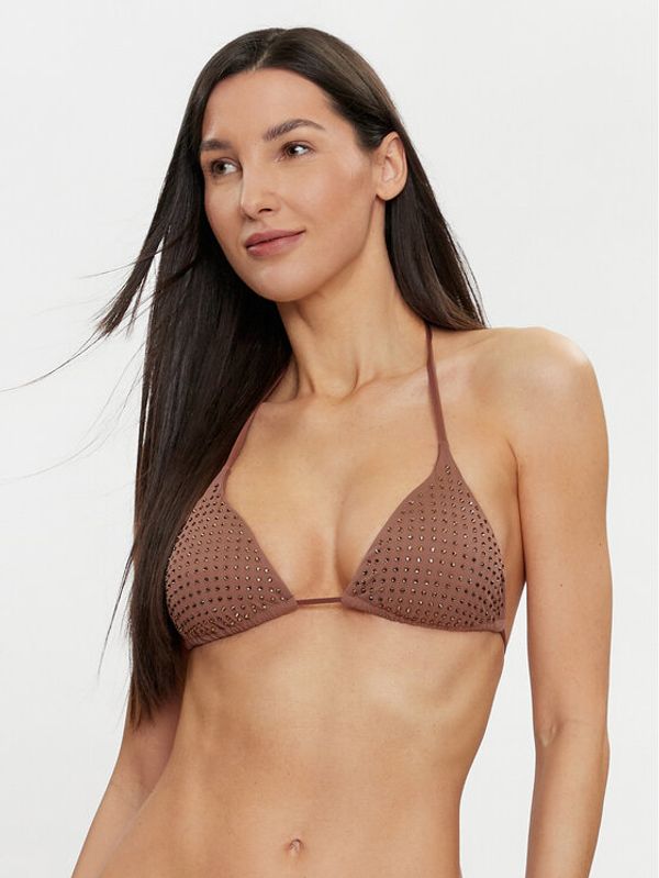 Guess Guess Gornji dio kupaćeg kostima E4GJ07 KC5Z0 Smeđa