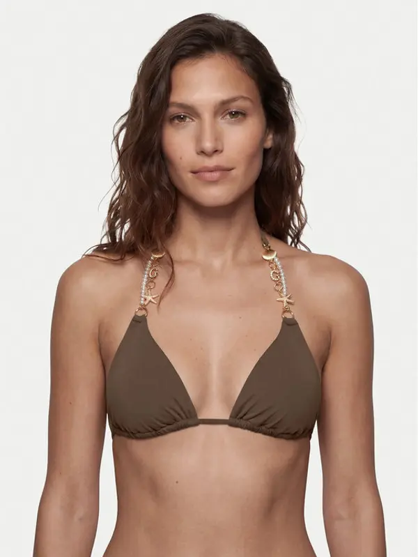 Guess Guess Gornji dio kupaćeg kostima E6GJ00 KF412 Smeđa