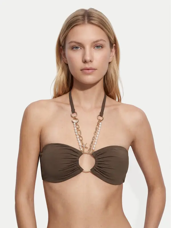 Guess Guess Gornji dio kupaćeg kostima E6GJ01 KF412 Smeđa