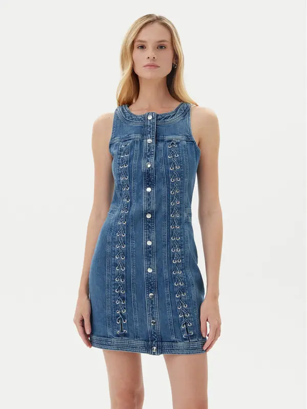 Guess Guess Haljina 175261 Plava Classic Fit