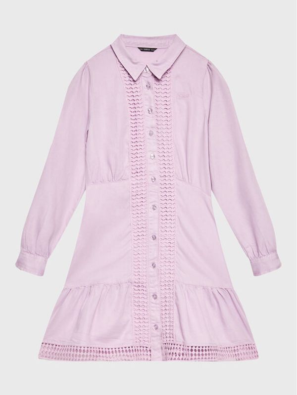 Guess Guess Haljina košulja J3RK04 WE8R0 Ružičasta Regular Fit