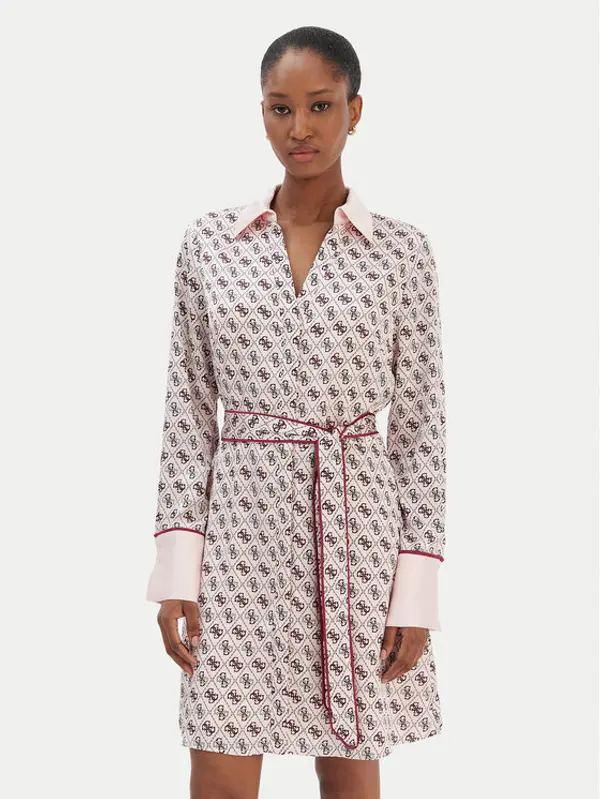 Guess Guess Haljina košulja W6RK90 WF1T2 Ružičasta Regular Fit
