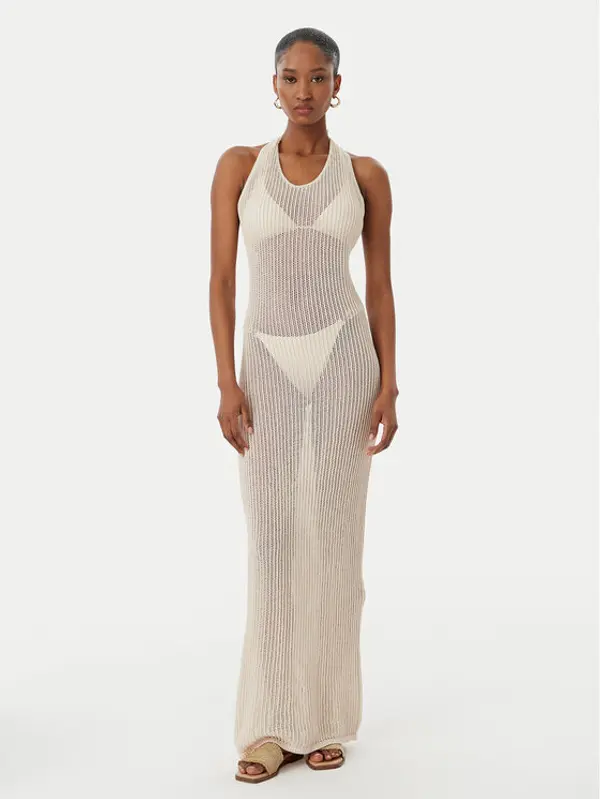 Guess Guess Haljina za plažu E6GK0 0Z5371 Svijetlo bež Slim Fit