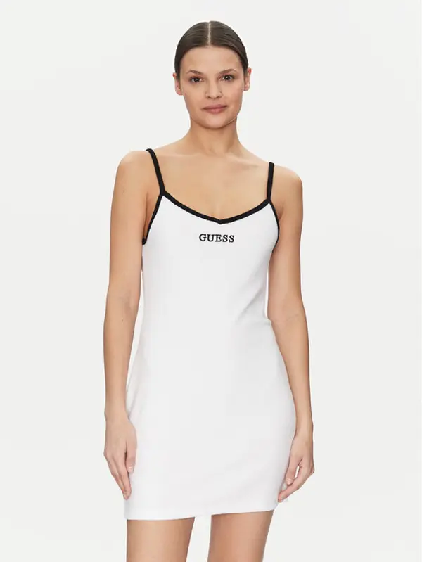 Guess Guess Haljina za svaki dan E5GK15 KCQV1 Bijela Bodycon Fit