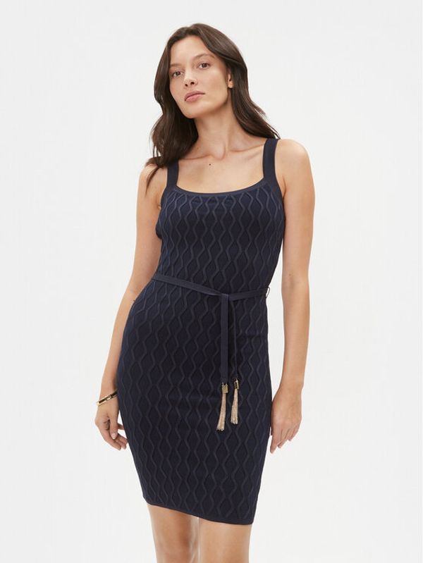Guess Guess Haljina za svaki dan Genna W3BK06 Z2XY0 Tamnoplava Slim Fit