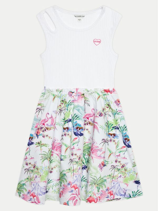 Guess Guess Haljina za svaki dan J4GK26 KC7Y0 Bijela Regular Fit