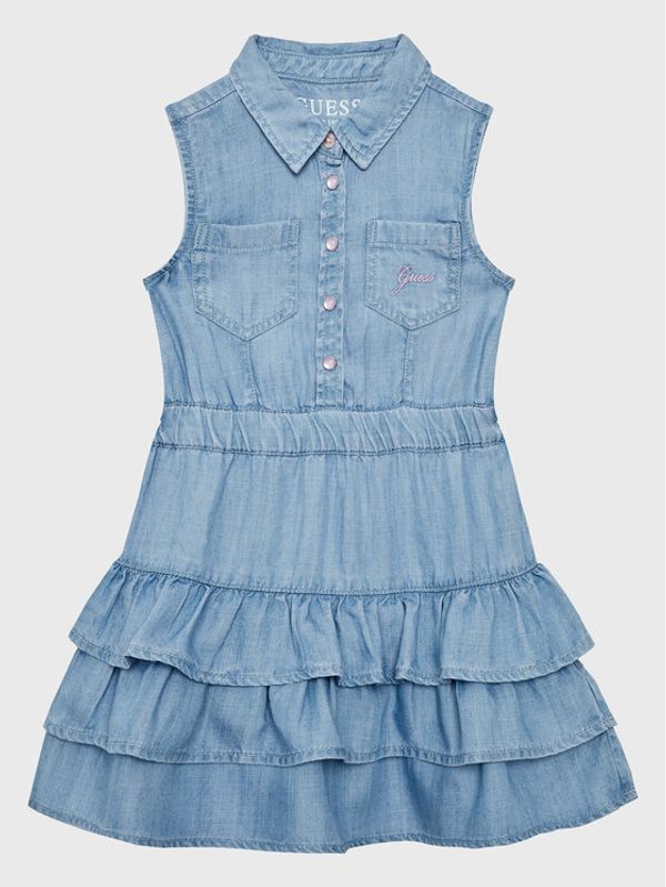 Guess Guess Haljina za svaki dan K3RK18 D3X30 Plava Regular Fit