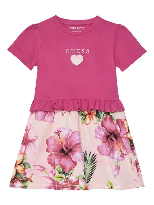 Guess Guess Haljina za svaki dan K6GK01 K6YW4 Ružičasta Regular Fit