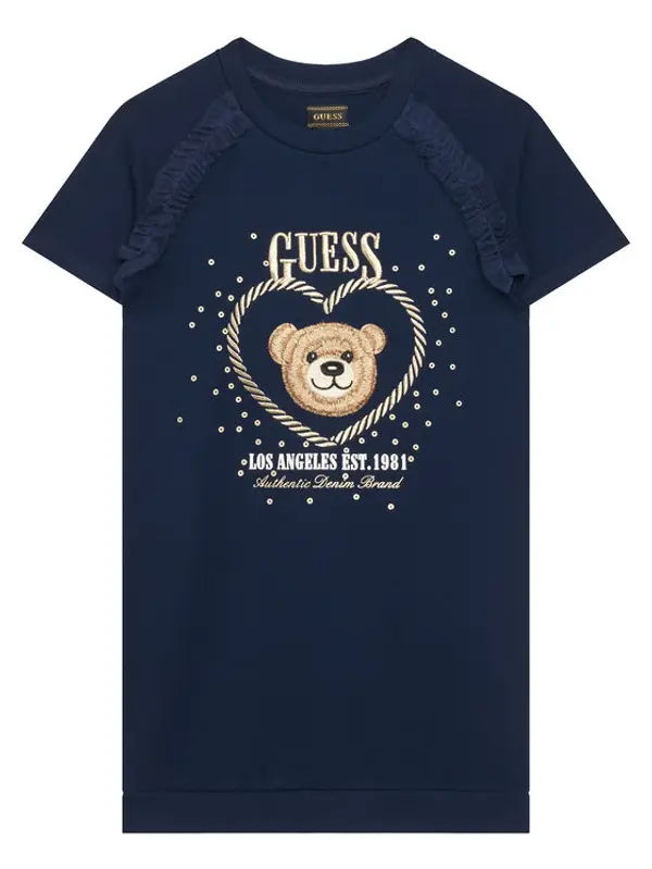 Guess Guess Haljina za svaki dan K6RK01 KAUH0 Tamnoplava Regular Fit