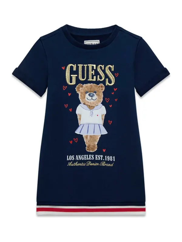 Guess Guess Haljina za svaki dan K6RK11 KAD74 Tamnoplava Regular Fit
