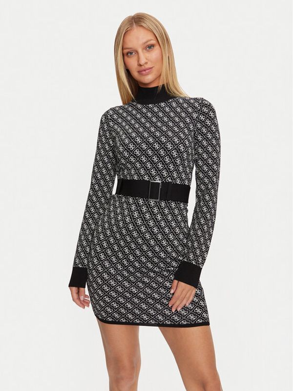 Guess Guess Haljina za svaki dan Lise W4BK43 Z37K0 Crna Regular Fit