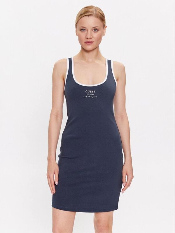 Guess Guess Haljina za svaki dan Signature V3GK02 KBP41 Tamnoplava Regular Fit