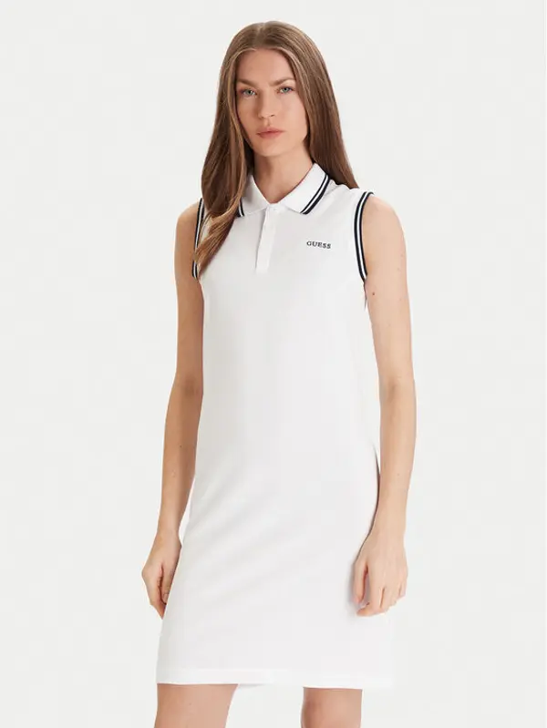 Guess Guess Haljina za svaki dan V5GK04 KCOK1 Bijela Bodycon Fit