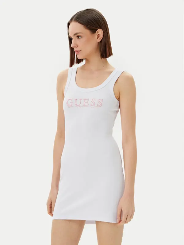 Guess Guess Haljina za svaki dan V5GK06 K8RT2 Bijela Slim Fit