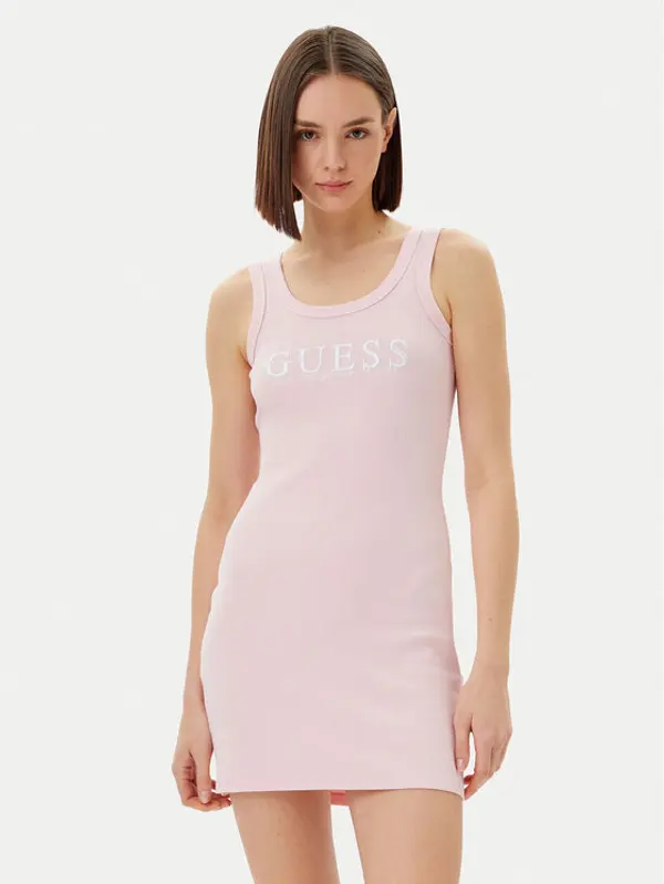 Guess Guess Haljina za svaki dan V5GK06 K8RT2 Ružičasta Slim Fit