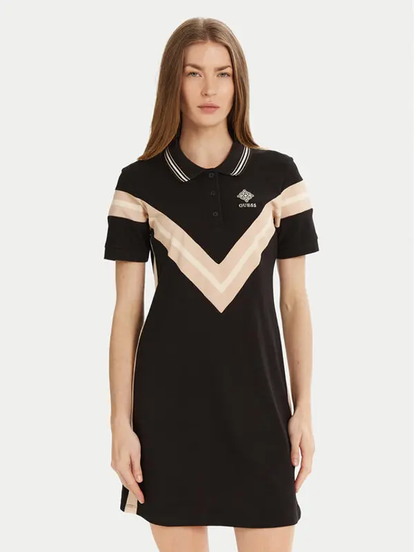 Guess Guess Haljina za svaki dan V5RK00 KCOK1 Crna Regular Fit