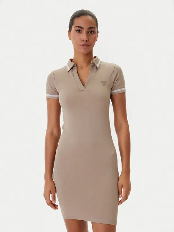 Guess Guess Haljina za svaki dan V6RK02 Z4692 Bež Slim Fit