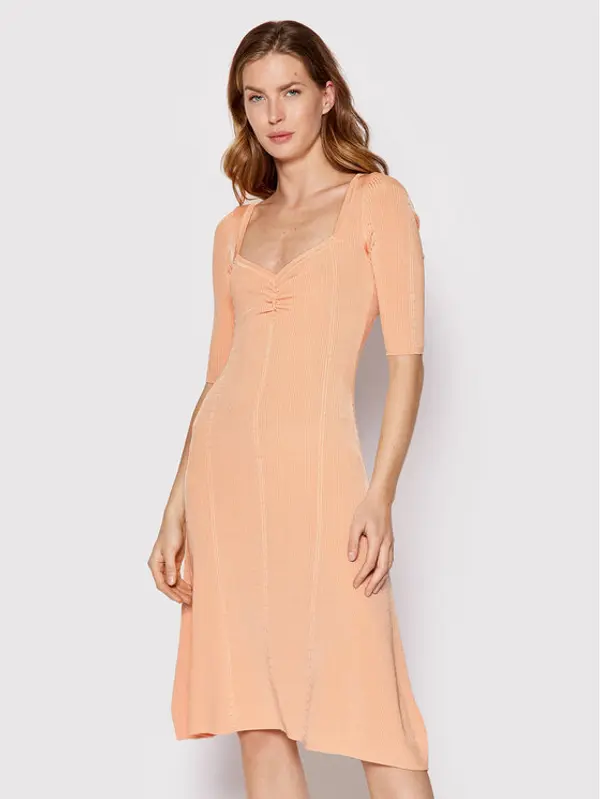 Guess Guess Haljina za svaki dan W2YK53 Z30K0 Narančasta Flare Fit
