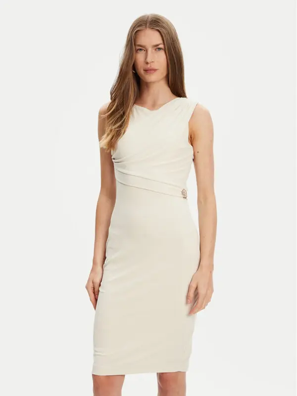 Guess Guess Haljina za svaki dan W5YK27 KAQL2 Écru Regular Fit