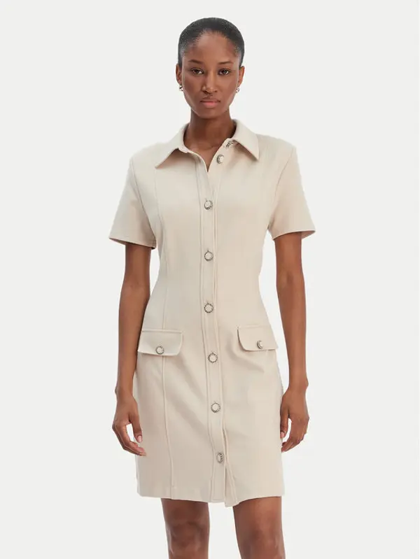 Guess Guess Haljina za svaki dan W6RK34 KCMU2 Bež Classic Fit