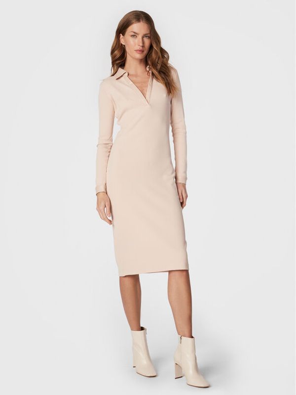 Guess Guess Haljina za svaki dan Yasmine W2BK76 K8RT2 Bež Slim Fit