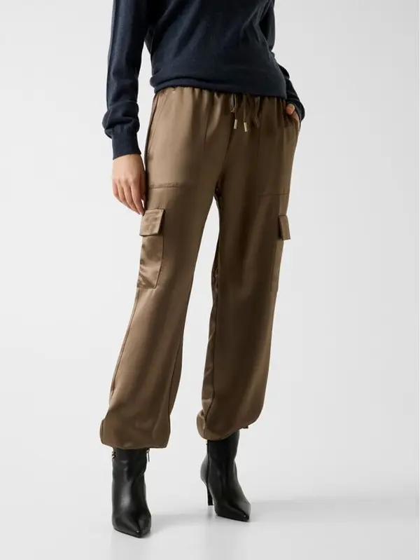 Guess Guess Hlače 172809 Smeđa Slim Fit