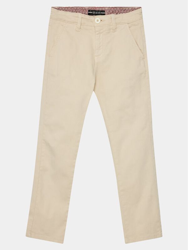 Guess Guess Hlače Chino L3BB00 WFPMA Bež Regular Fit
