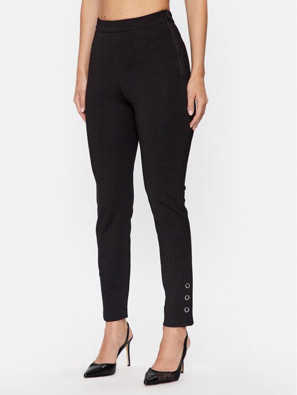 Guess Guess Hlače Claudia W3YB04 KBJP2 Crna Slim Fit