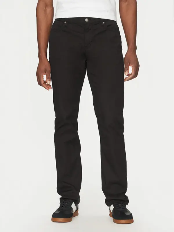 Guess Guess Hlače M5RAS2 WGXW1 Crna Slim Fit
