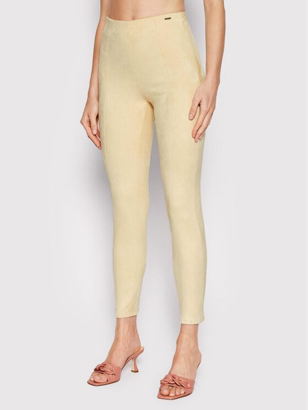 Guess Guess Hlače W1YB90 WE0L0 Bež Slim Fit