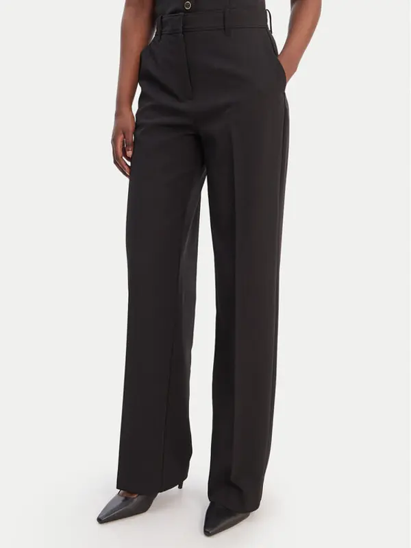 Guess Guess Hlače W6RB02 WH9Y2 Crna Regular Fit