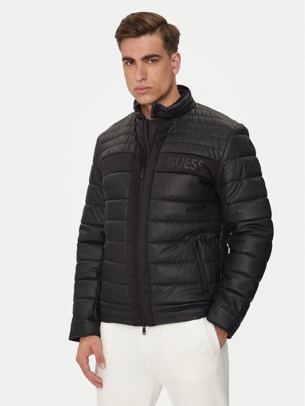 Guess Guess Jakna od imitacije kože M4YL16 WFHD0 Crna Regular Fit