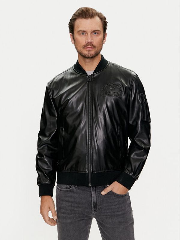 Guess Guess Jakna od imitacije kože M4YL22 WF410 Crna Regular Fit