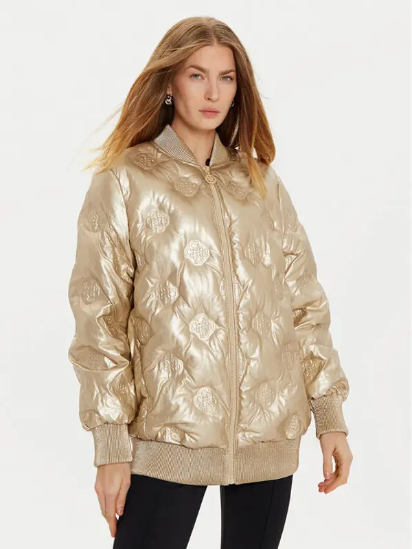 Guess Guess Jakna od imitacije kože Marianne W4BL60 WGB20 Zlatna Regular Fit