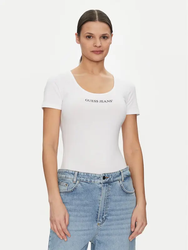 Guess Jeans Guess Jeans Bodi W5GP25 J1314 Bijela Slim Fit